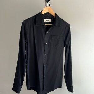 Buck Mason Draped Twill One Pocket Button Down “Black” Color - Small